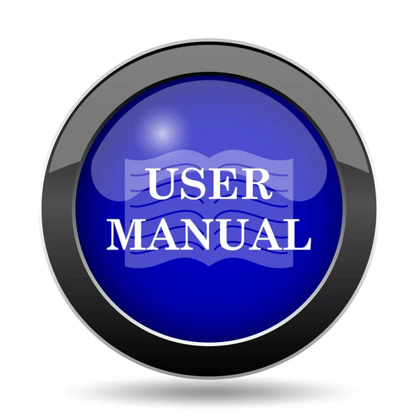 User Manual Icon Internet Button White Background — Stock Photo, Image