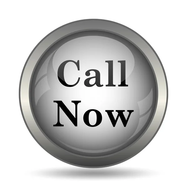 Call Now Icon Black Website Button White Background — Stock Photo, Image