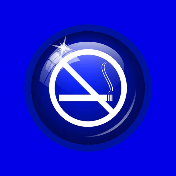 Smoking Icon Internet Button Blue Background — Stock Photo, Image