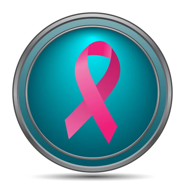 Breast Cancer Bandikon Internet Knappen Vit Bakgrund — Stockfoto