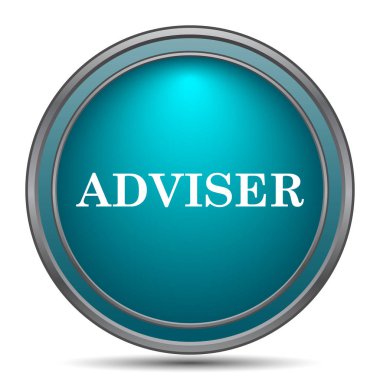 Danışmanı simgesi. Beyaz arka plan üzerinde Internet düğmesi