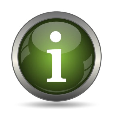 bilgi simgesi. Beyaz arka plan üzerinde Internet düğmesi.