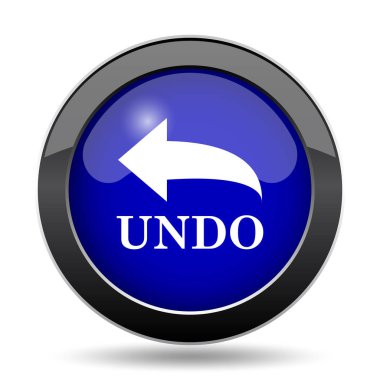 Simgesini geri almak. Beyaz arka plan üzerinde Internet düğmesi