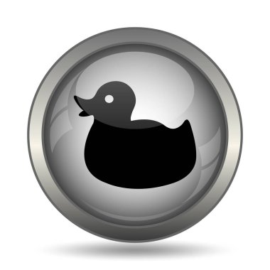 Ördek siyah kutsal kişilerin resmi web sitesi düğme beyaz arka plan üzerinde