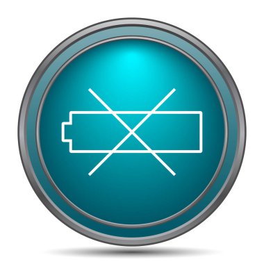 Boş pil simgesi. Beyaz arka plan üzerinde Internet düğmesi