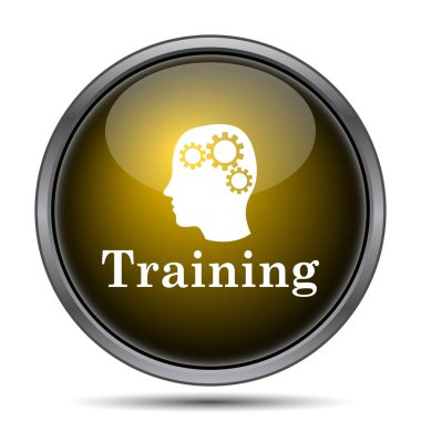 Eğitim simgesi. Beyaz arka plan üzerinde Internet düğmesi