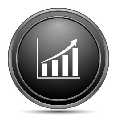 Grafik simge, siyah Web sitesi düğmesini beyaz arka plan üzerinde