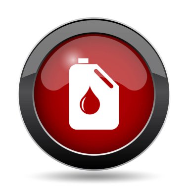 Yağ tenekesi simgesine. Beyaz arka plan üzerinde Internet düğmesi