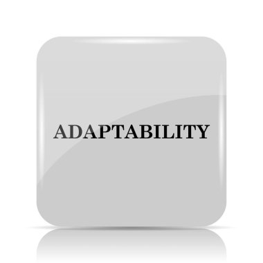 Adaptasyon simgesi. Beyaz arka plan üzerinde Internet düğmesi