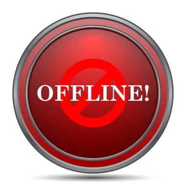 Çevrimdışı simgesi. Beyaz arka plan üzerinde Internet düğmesi