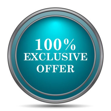 % 100 özel teklif simgesi. Beyaz arka plan üzerinde Internet düğmesi