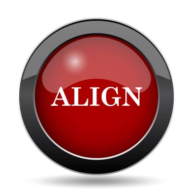 Simge hizalayın. Beyaz arka plan üzerinde Internet düğmesi