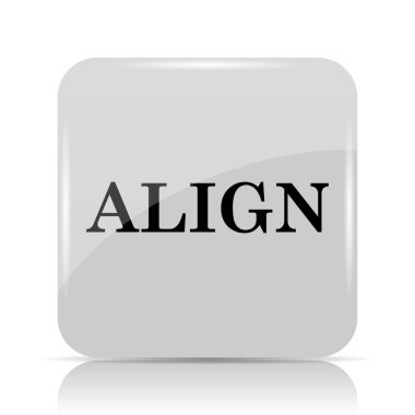 Simge hizalayın. Beyaz arka plan üzerinde Internet düğmesi