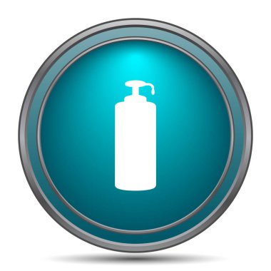 Sabun simgesi. Beyaz arka plan üzerinde Internet düğmesi