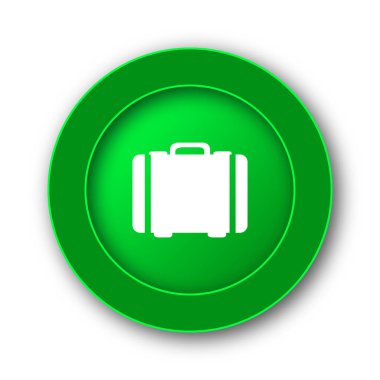 Bavul simgesi. Beyaz arka plan üzerinde Internet düğmesi