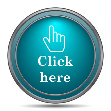 Burada simgesini tıklatın. Beyaz arka plan üzerinde Internet düğmesi
