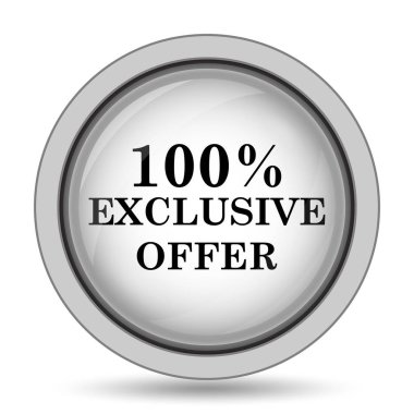 % 100 özel teklif simgesi. Beyaz arka plan üzerinde Internet düğmesi