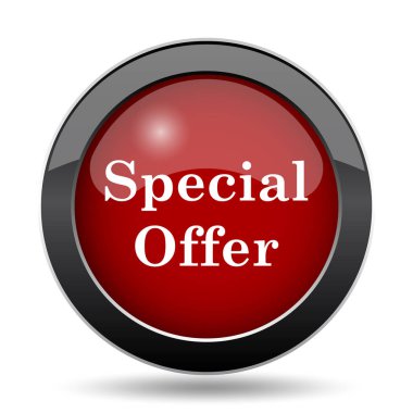 Özel Fırsat simgesi. Beyaz arka plan üzerinde Internet düğmesi