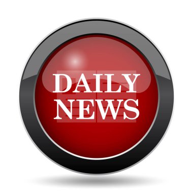 Günlük haber simgesi. Beyaz arka plan üzerinde Internet düğmesi