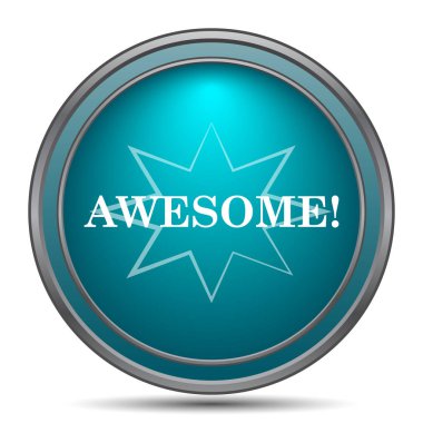 Harika simgesi. Beyaz arka plan üzerinde Internet düğmesi