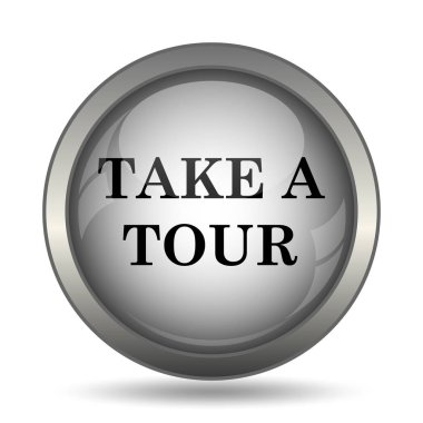 Beyaz arka plan üzerinde bir tur kutsal kişilerin resmi, siyah Web sitesi düğme al