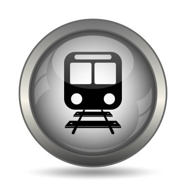 Siyah kutsal kişilerin resmi web sitesi düğme beyaz arka plan üzerinde tren