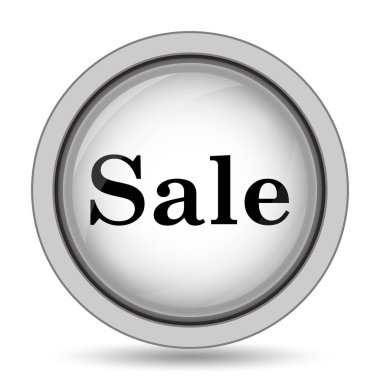 Satılık simgesi. Beyaz arka plan üzerinde Internet düğmesi