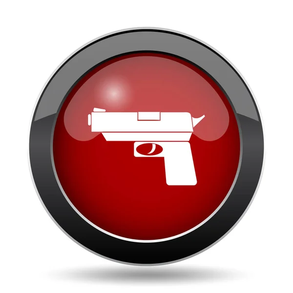 Icono Pistola Botón Internet Sobre Fondo Blanco —  Fotos de Stock