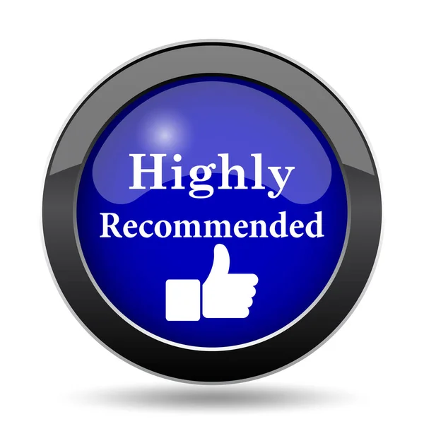 Highly Recommended Icon Internet Button White Background — Stock Photo, Image