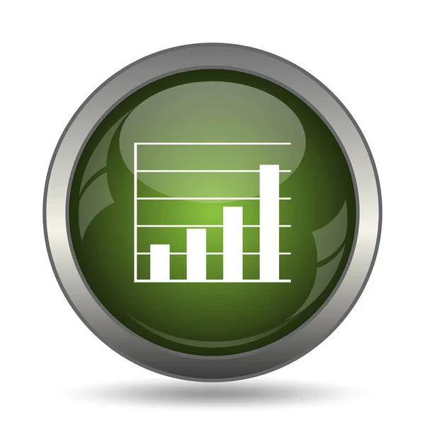 Grafik Barlar Simgesi Beyaz Arka Plan Üzerinde Internet Düğmesi — Stok fotoğraf