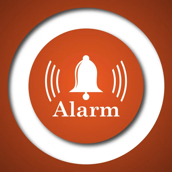 Alarm icon. Internet button on white background.