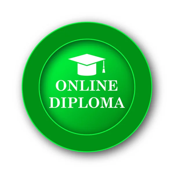 Icona del diploma online — Foto Stock