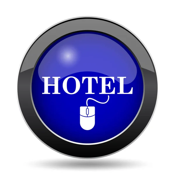 酒店图标 白色背景上的互联网按钮 — 图库照片