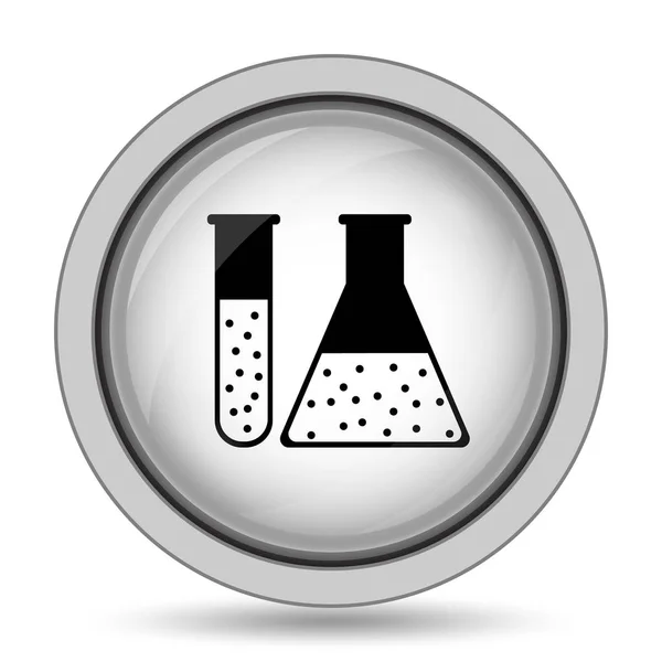 化学集图标 白色背景上的互联网按钮 — 图库照片