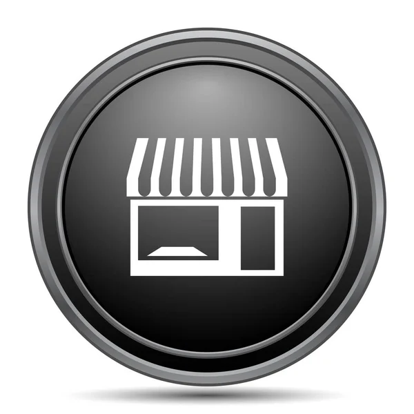 Store Icon Black Website Button White Background — Stock Photo, Image