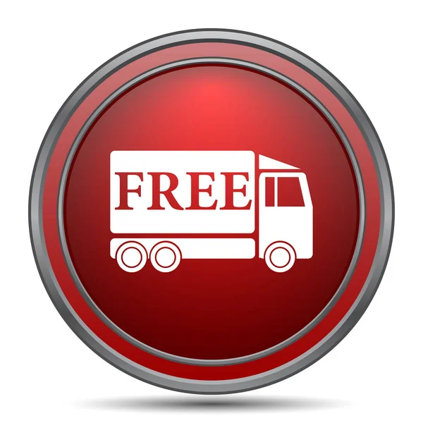 Free Delivery Truck Icon Internet Button White Background — Stock Photo, Image