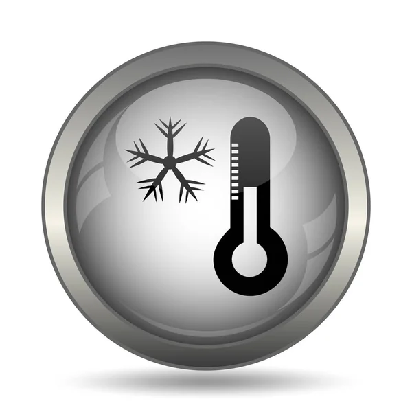 Snowflake with thermometer icon — Stock Photo, Image