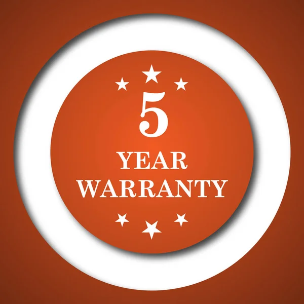 5 year warranty icon — Stock Photo, Image