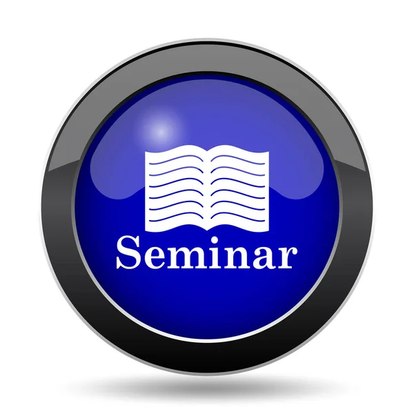 Seminar icon. Internet button on white background