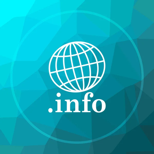 Icono Información Info Botón Del Sitio Web Azul Bajo Fondo — Foto de Stock