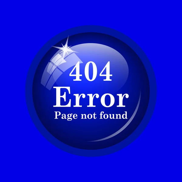 404 Icona Errore Pulsante Internet Sfondo Blu — Foto Stock
