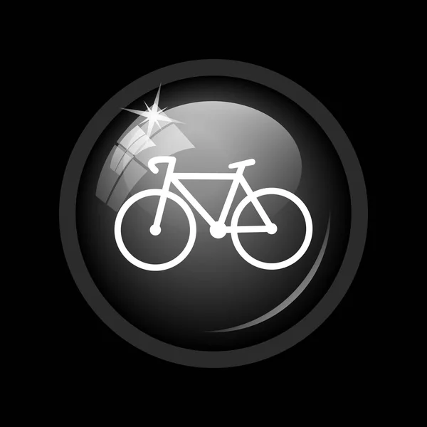 Bicycle Icon Internet Button Black Background — Stock Photo, Image