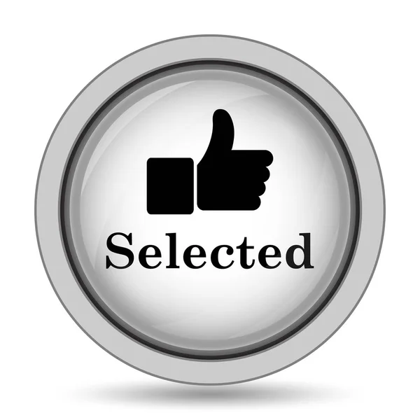 Selected icon. Internet button on white background