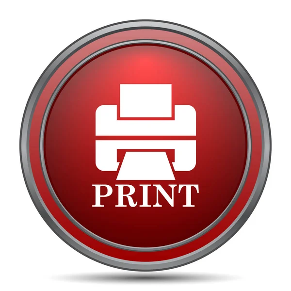 Drucker mit Word-Druck-Symbol — Stockfoto