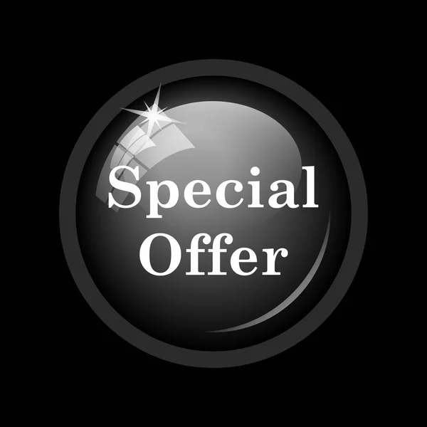 Special offer icon. Internet button on black background.