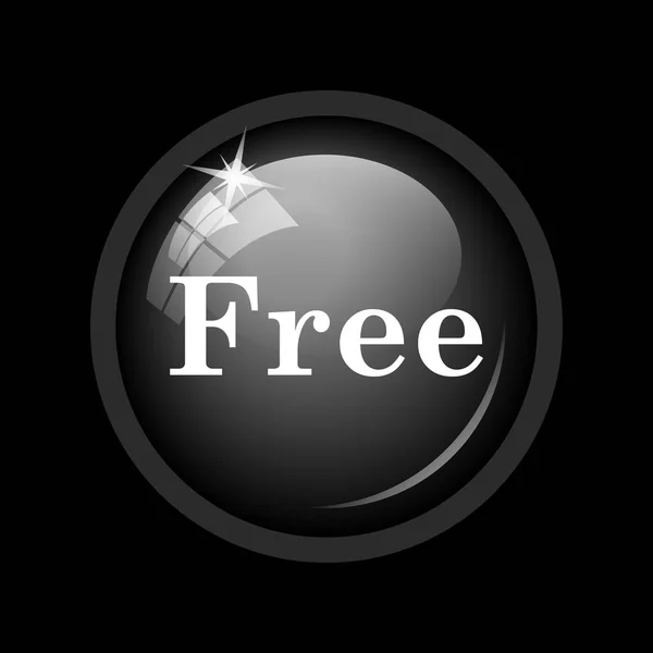 Ücretsiz Simgesi Siyah Arka Plan Üzerine Internet Düğmesi — Stok fotoğraf