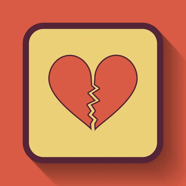 Broken heart icon — Stock Photo, Image