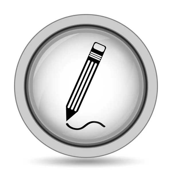 Stift Symbol Internet Taste Auf Weißem Hintergrund — Stockfoto