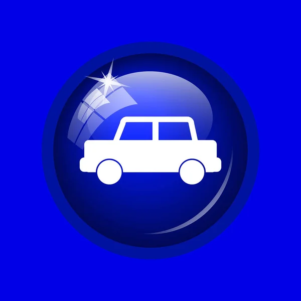 Car Icon Internet Button Blue Background — Stock Photo, Image