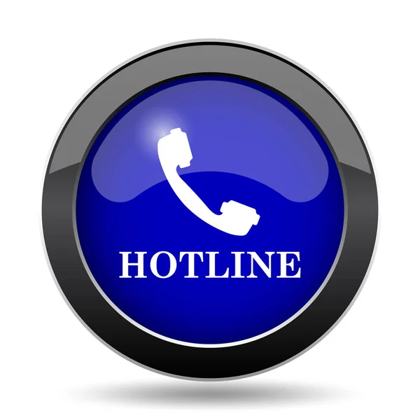 Hotline Icon Internet Button White Background — Stock Photo, Image
